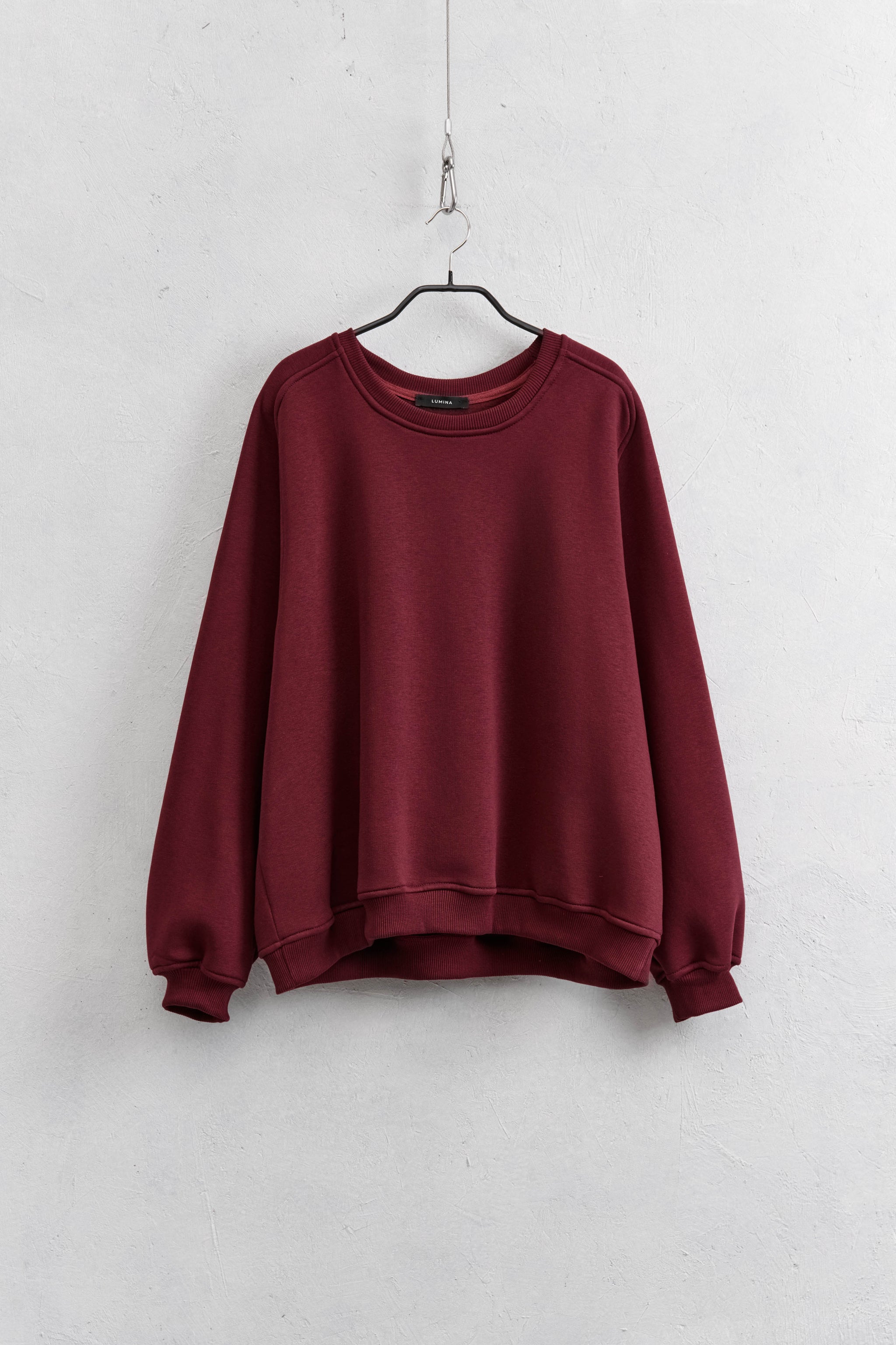 Emily | Felpa girocollo Lumina BORDEAUX