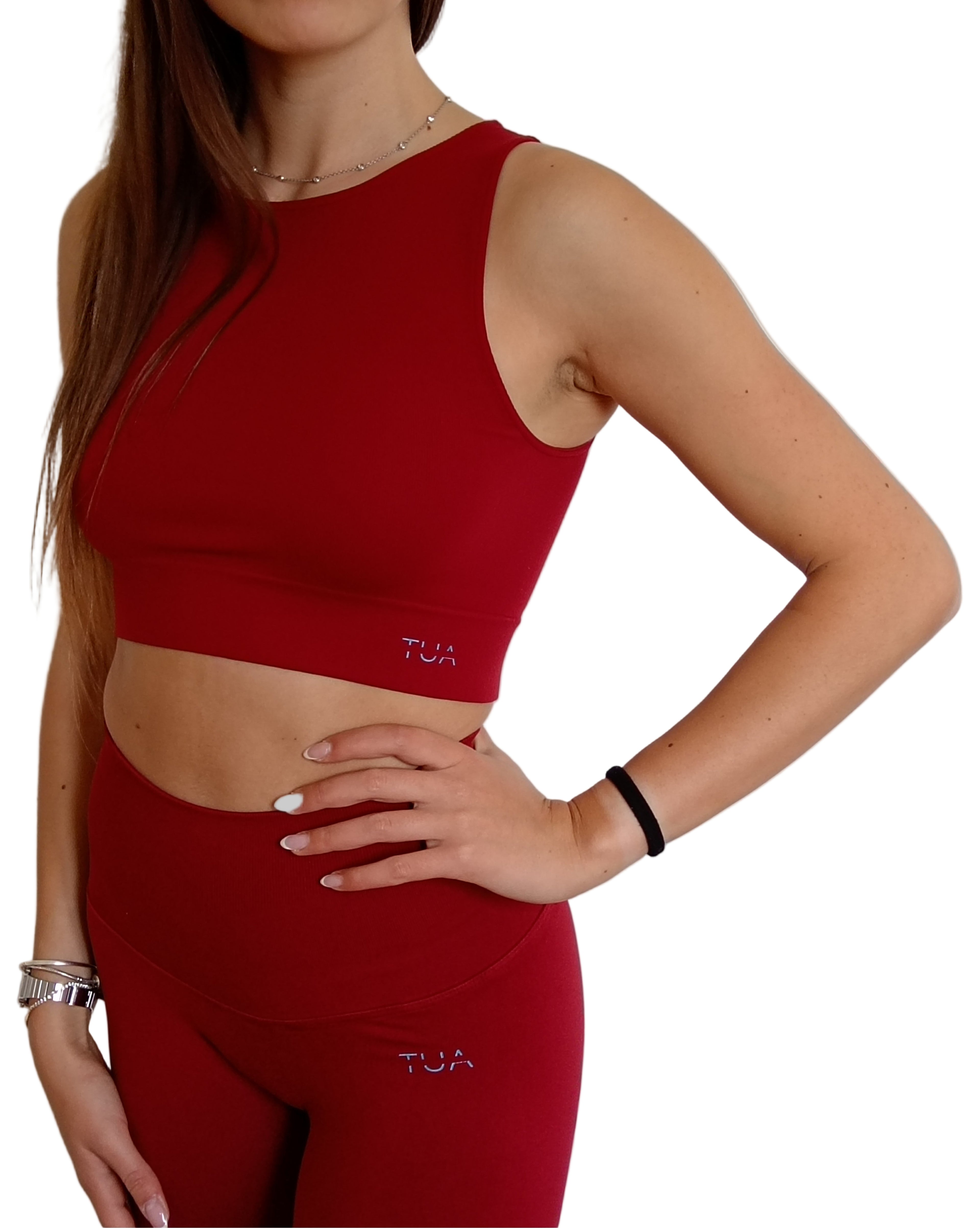 Elena | Top smanicato RUBINO