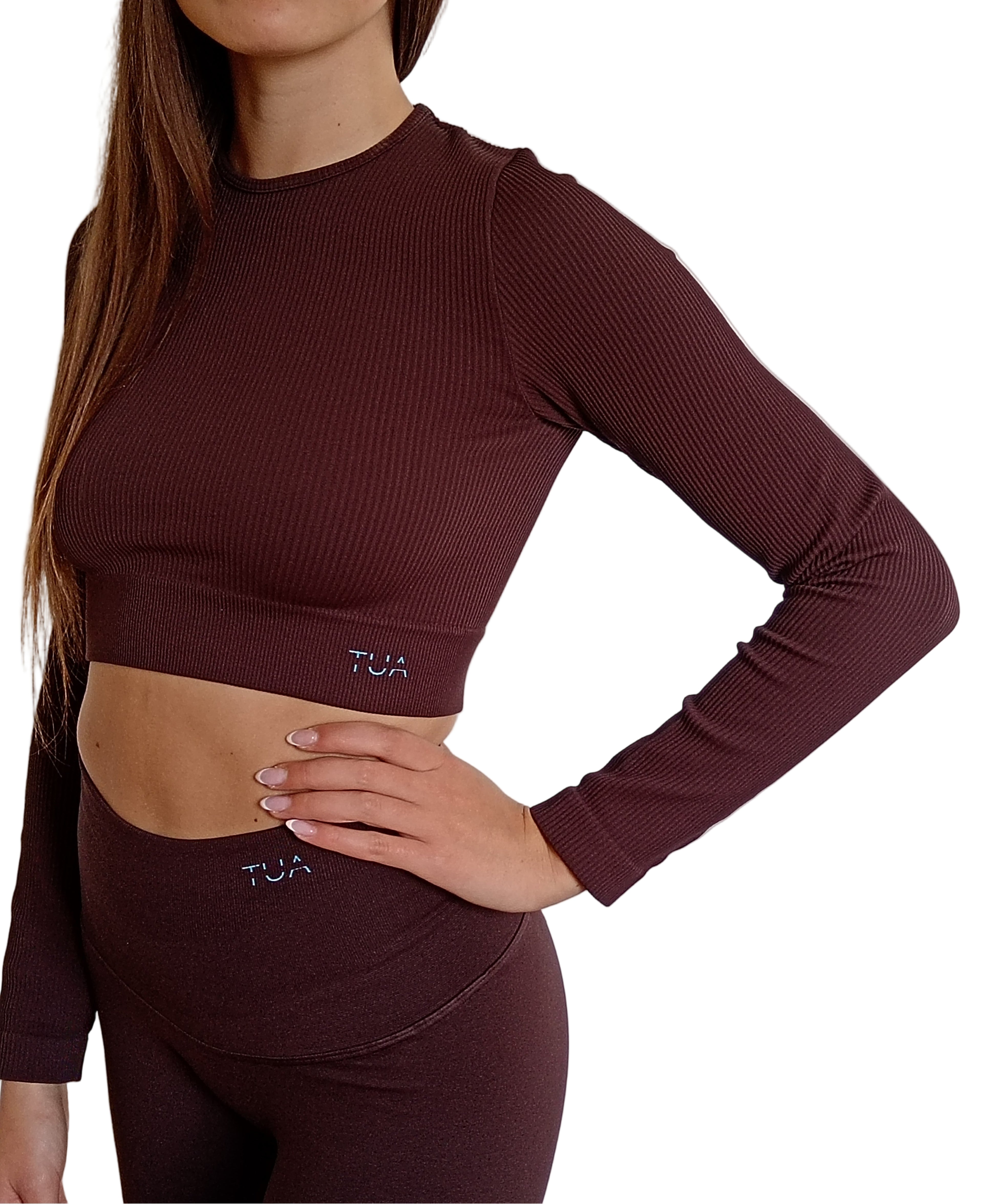 Milena | Top manica lunga - CIOCCOLATO