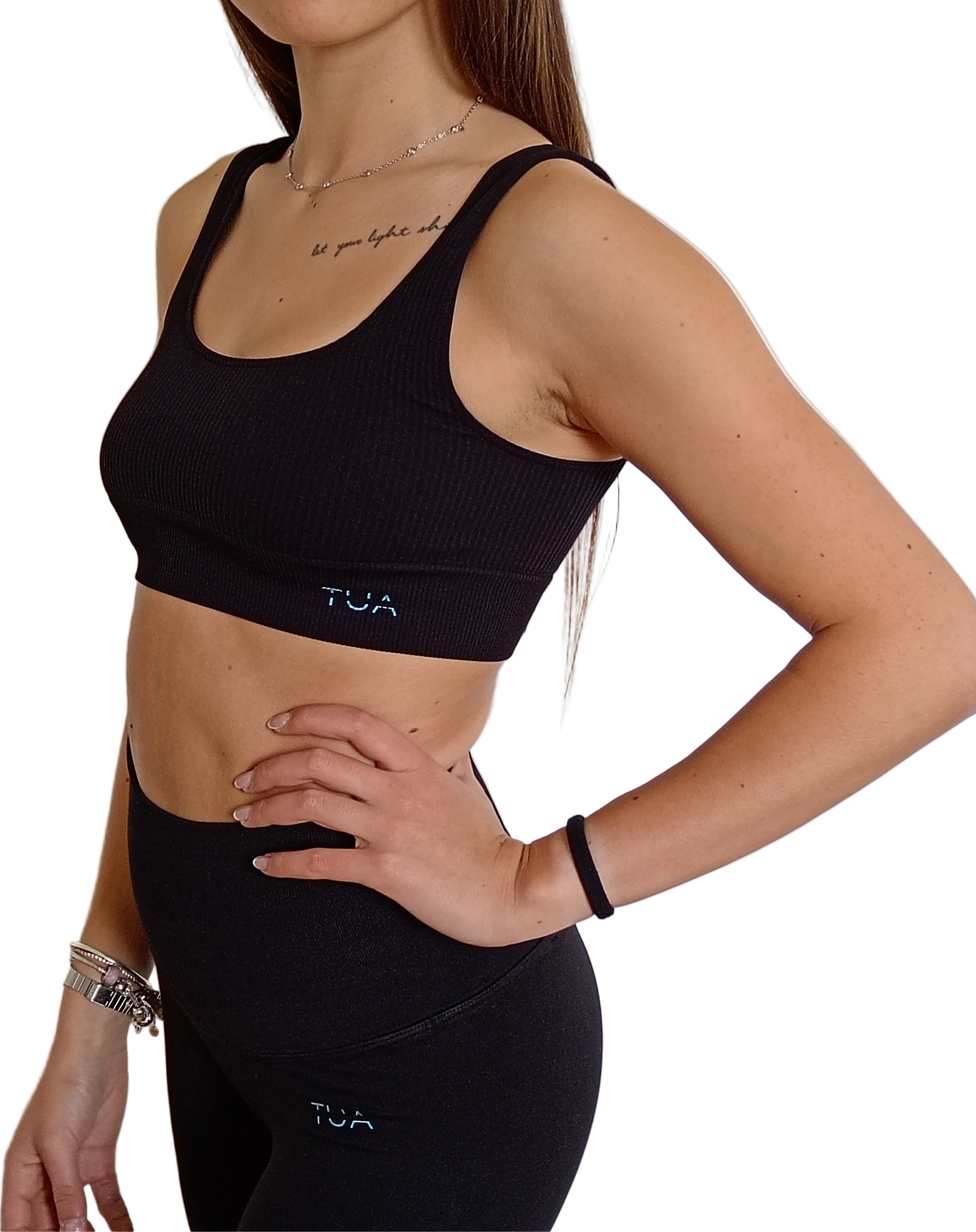 Gaia | Top spalline NERO VULCANO