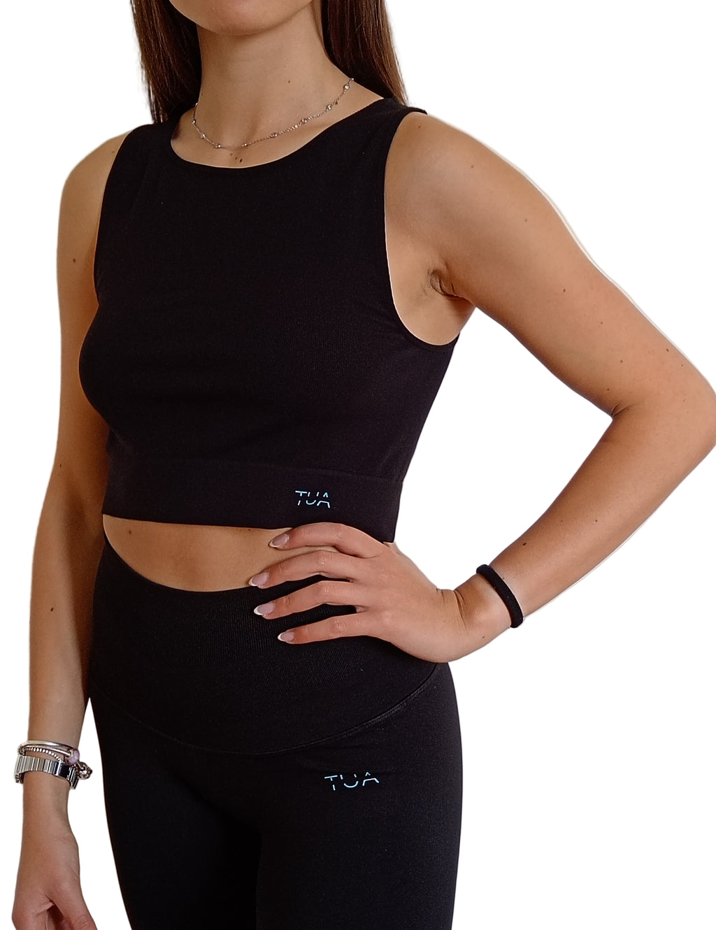 Elena | Top smanicato NERO VULCANO