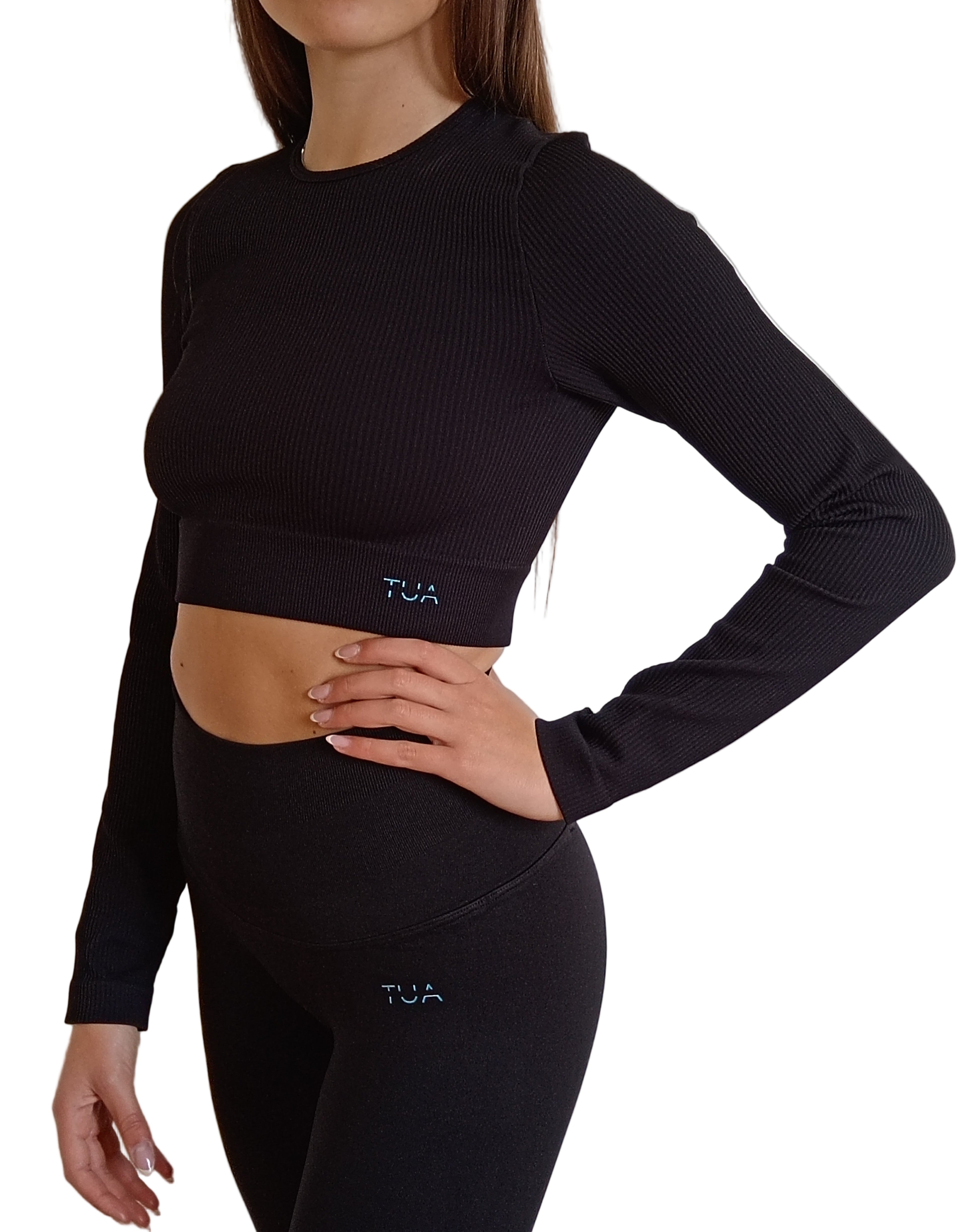 Milena | Top manica lunga NERO VULCANO