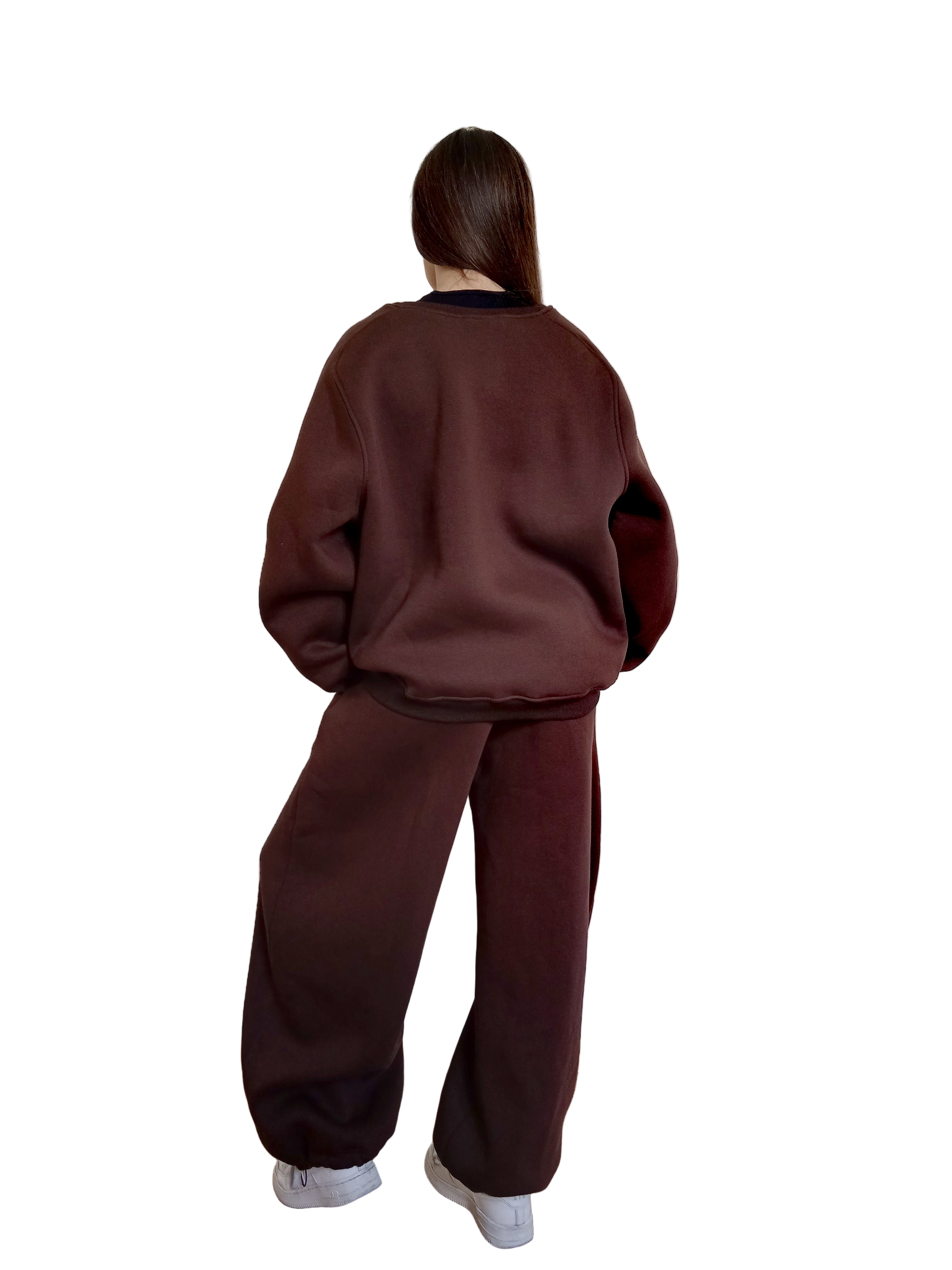 Emily | Felpa girocollo Lumina CIOCCOLATO