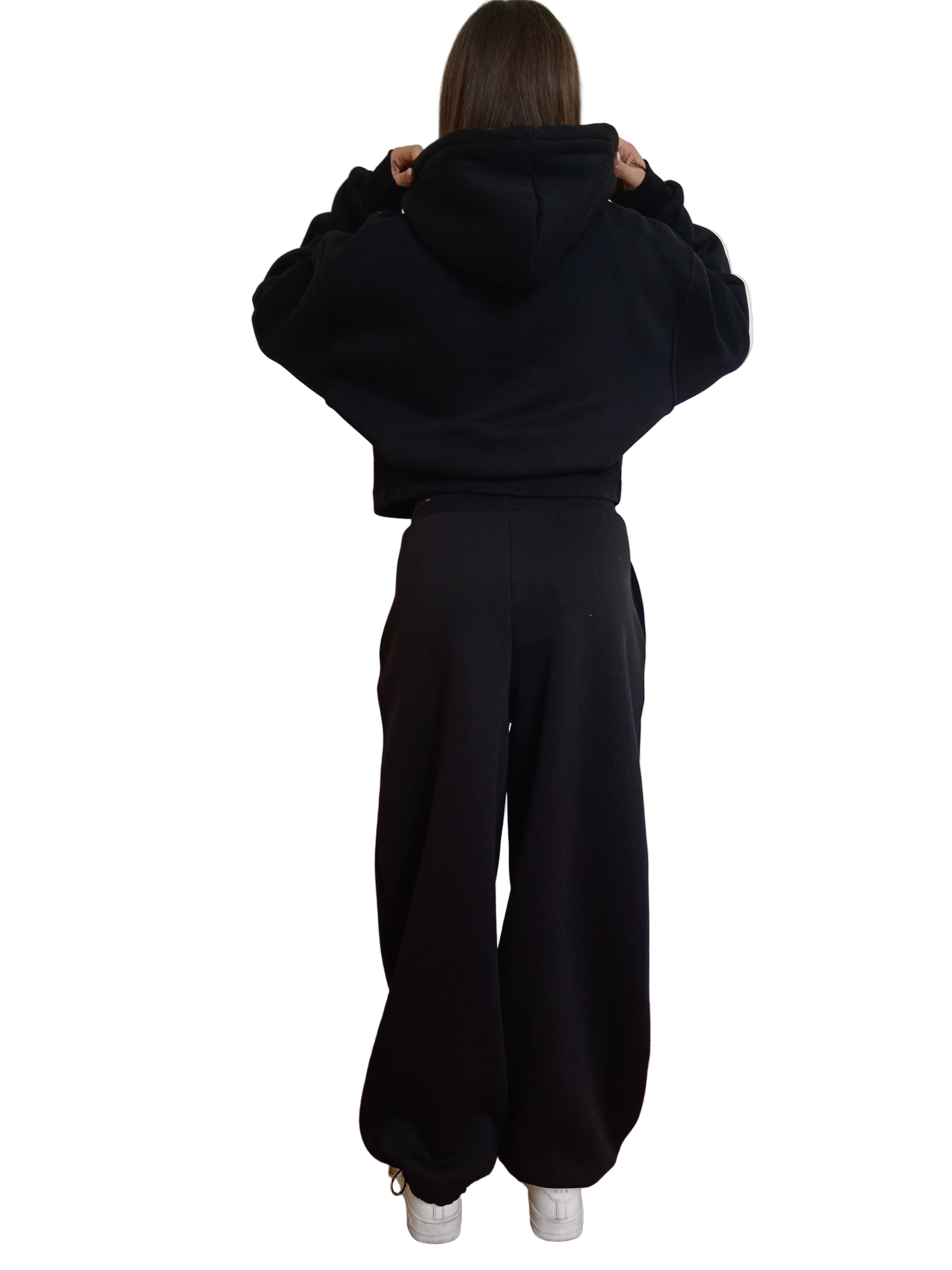 Mia | Felpa con cappuccio Lumina NERO