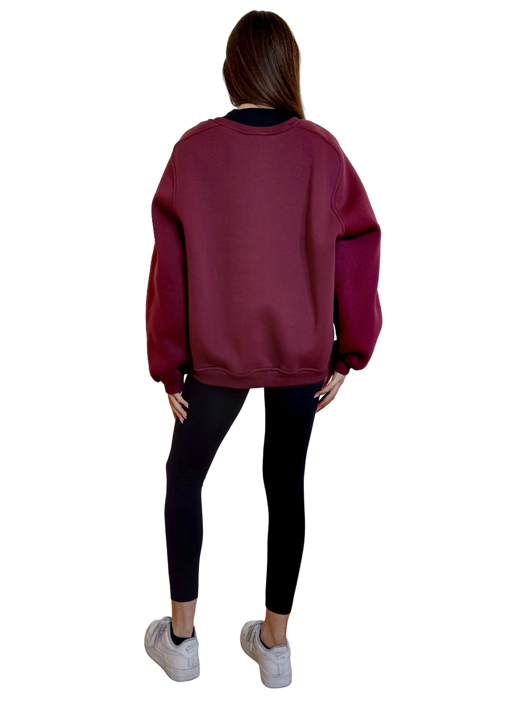 Emily | Felpa girocollo Lumina BORDEAUX