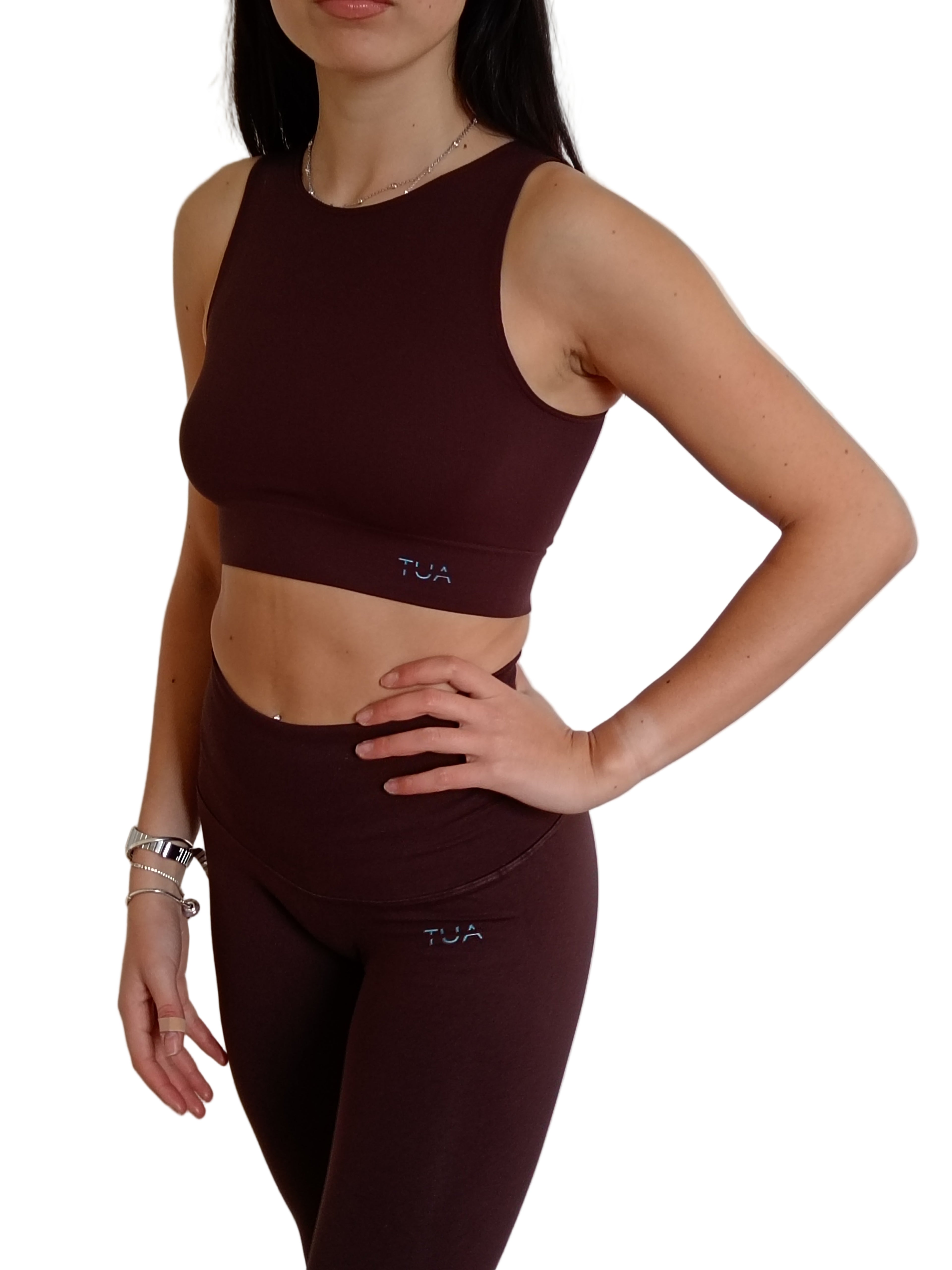 Elena | Top smanicato CIOCCOLATO