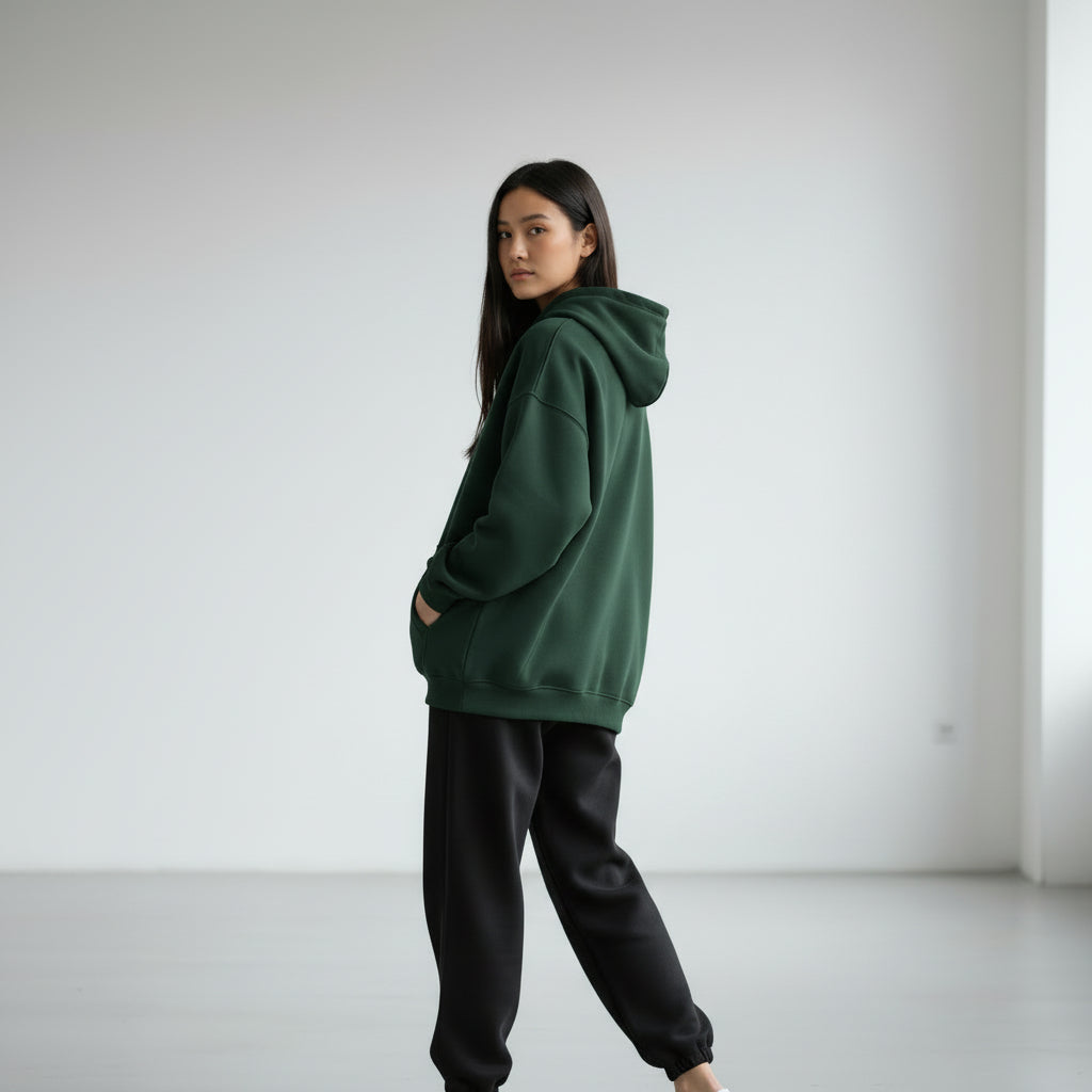 Felpa con cappuccio Lily - Verde