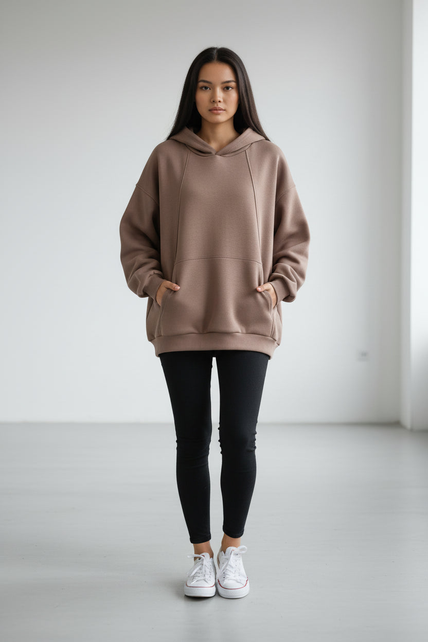 Felpa con cappuccio Lily - Fango