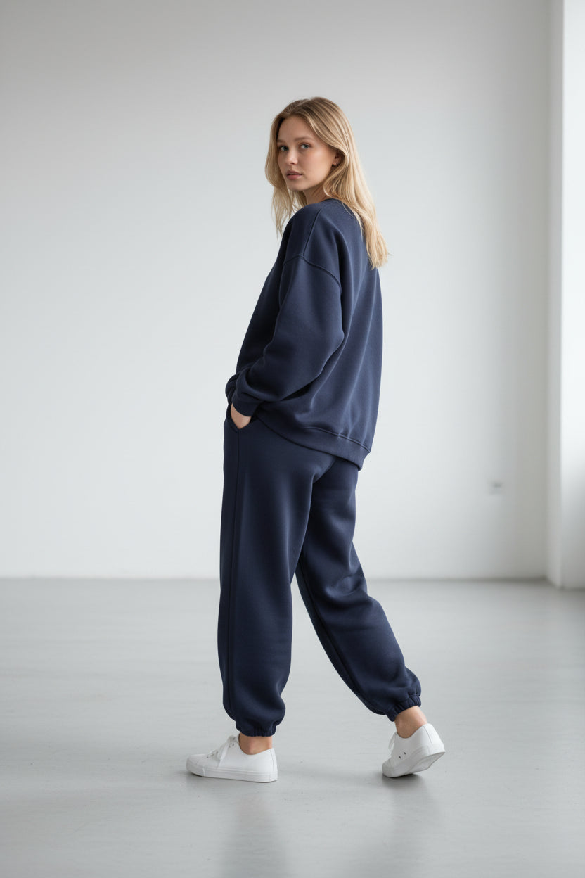 Felpa girocollo Emily - Blu