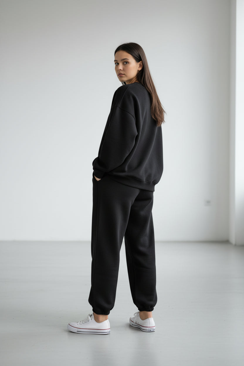 Felpa girocollo Emily - Nero