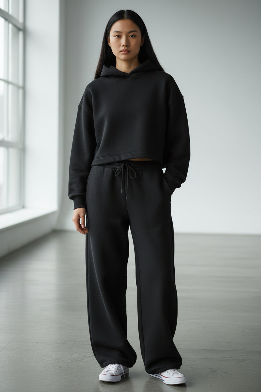 Felpa con cappuccio Mia - Nero