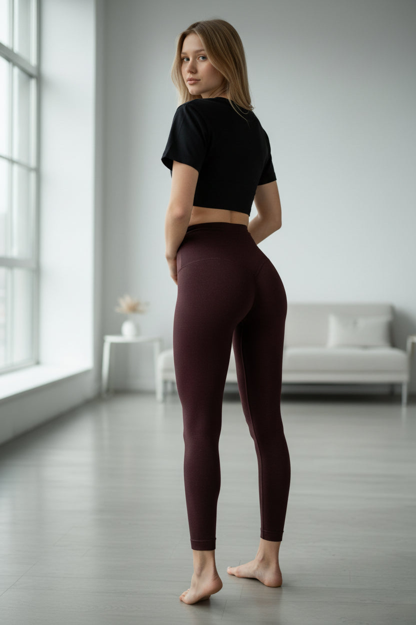 Leggings Ginevra push up - Cioccolato