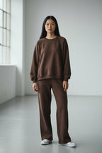Felpa girocollo Emily - Cioccolato
