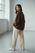 Felpa girocollo Emily - Cioccolato