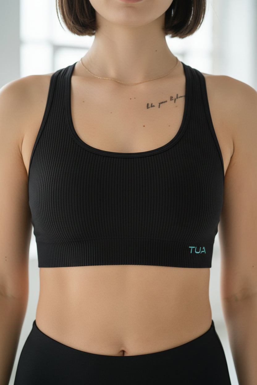 Top bra Gaia - Nero Vulcano