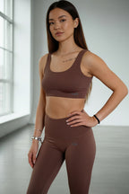 Top bra Gaia - Caffè