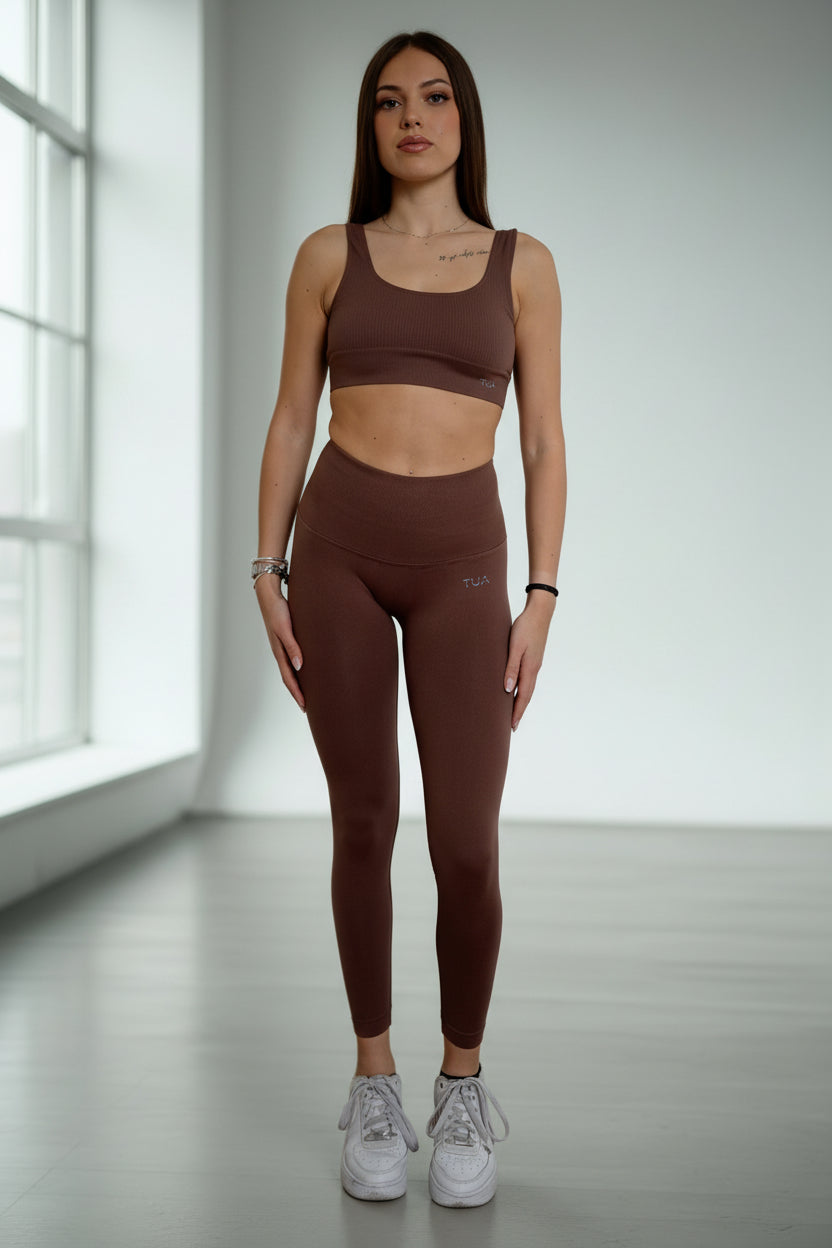 Leggings Ginevra push up - Caffè