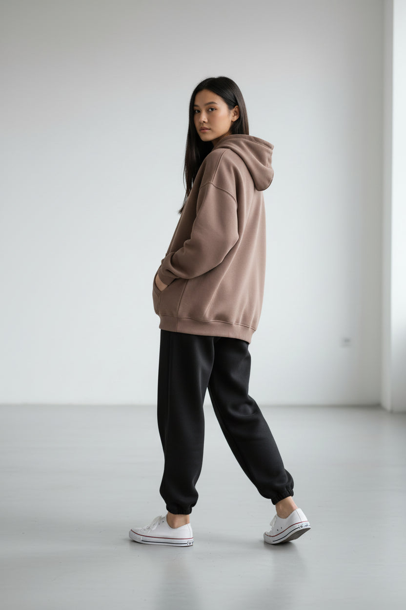 Felpa con cappuccio Lily - Fango